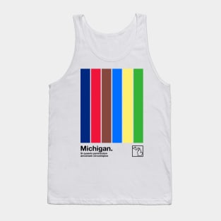 Michigan // Original Minimalist Artwork Poster Design Tank Top